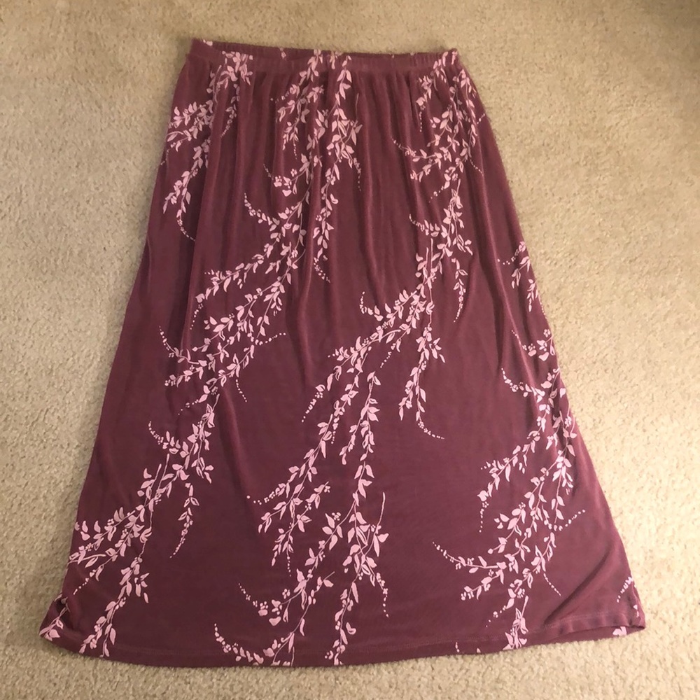 Mauve print skirt